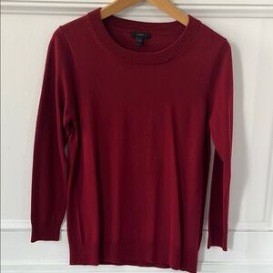 J. Crew Women's Long Sleeve Crewneck Sweater - Burgundy